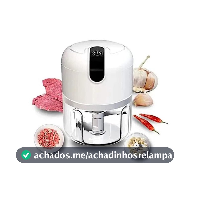 Mini Processador De Alimentos 3 Lâminas Elétrico Bivolt Usb ( Cores variadas)