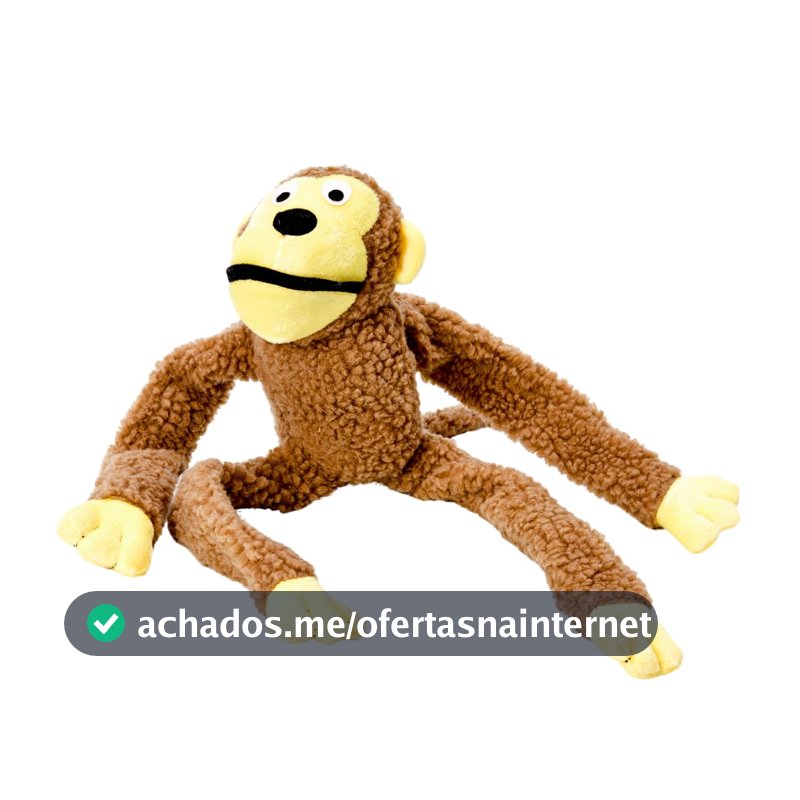 Brinquedo Macaco Chalesco para Cães – Pelúcia Interativa para Brincadeiras e Convivência Familiar