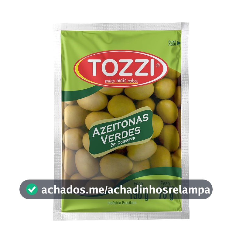 Azeitona Verde em Conserva com Caroço Tozzi Sachê 70g