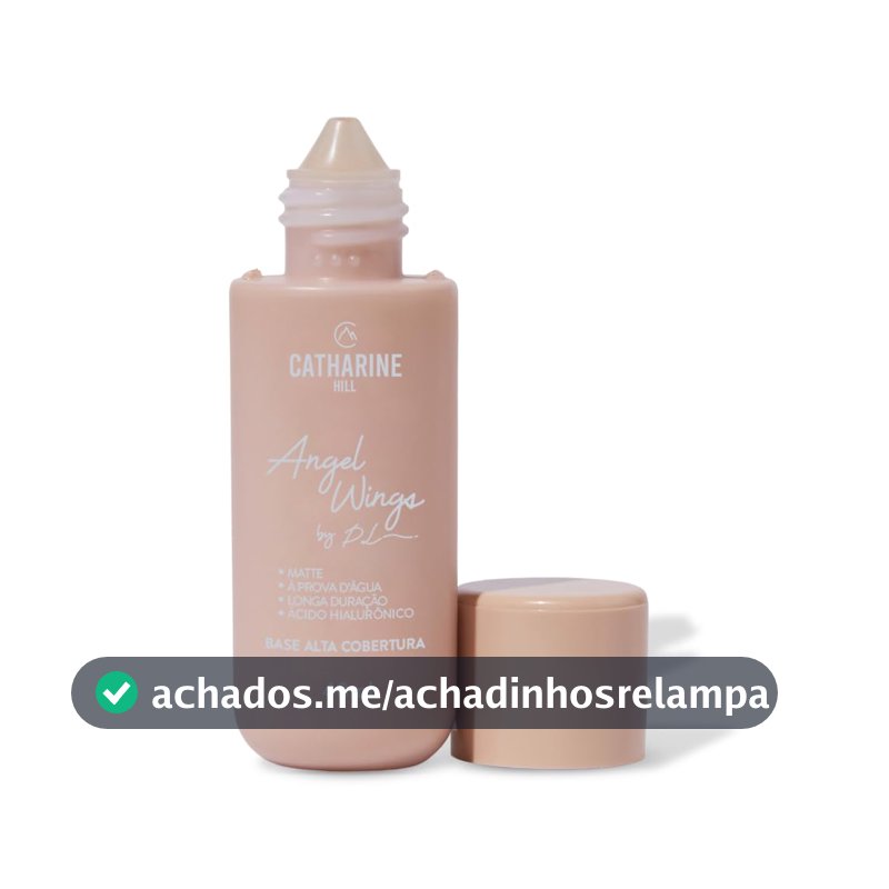 Catharine Hill Base Líquida Alta Cobertura Angel Wings 2022/A3 40ml À Prova D'água Acabamento Matte Vegano Ácido Hialurônico