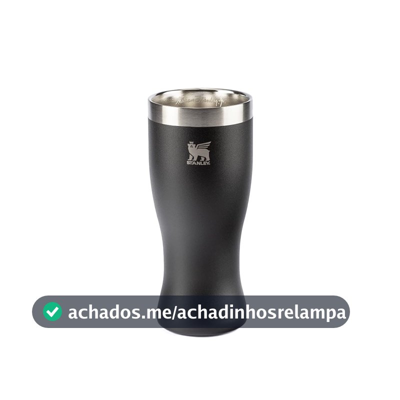 Stanley - Copo Térmico Pilsner, 444ml, Copo para Bebidas Frias ou Quentes, Foundry Black