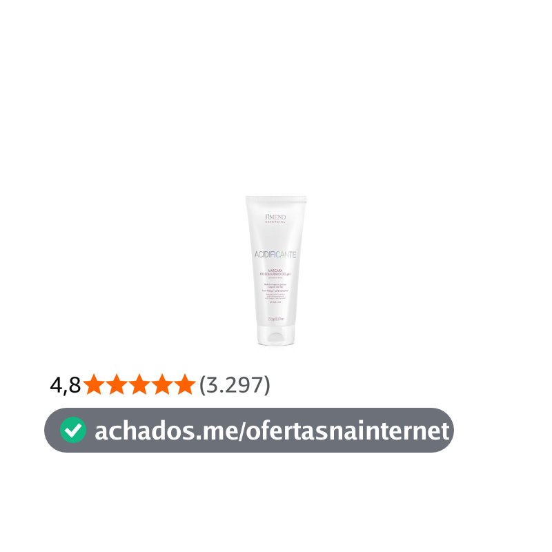 Máscara Acidificante de Equilíbrio do pH 250g