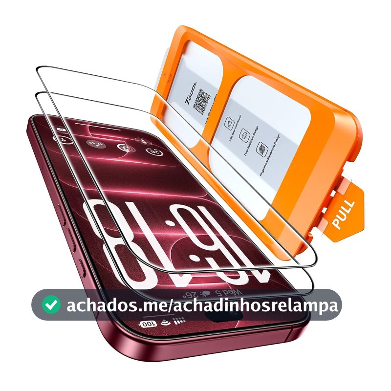 TOCOL Película para iPhone 18 Pro Max 6.9", Instalación Fácil sin Burbujas