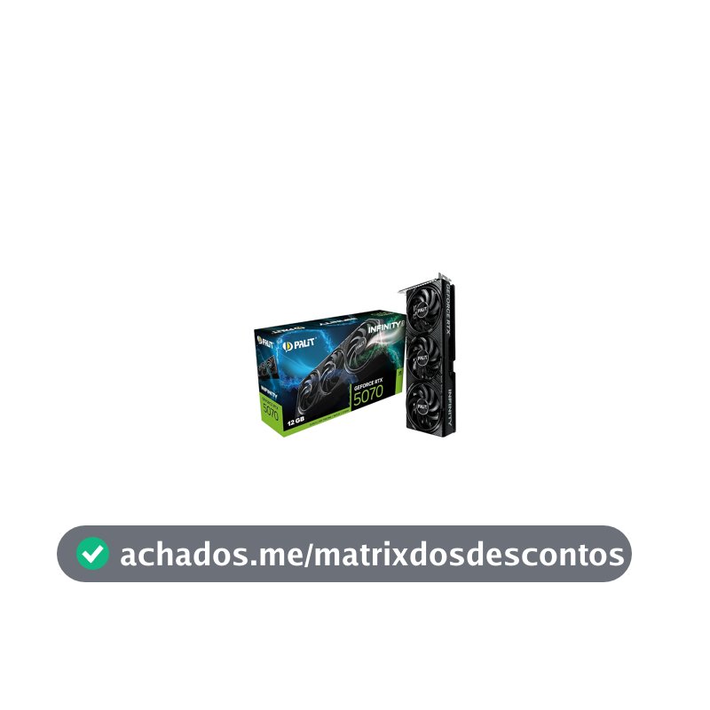 Palit RTX 5070 Infinity 3 12 GB GDDR7 12.288 MB (Seminovo)