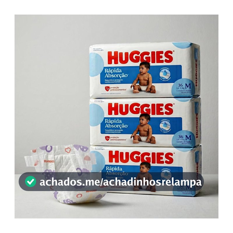 Oferta por tempo limitado: Fralda M Antivazamento Tripla Absorção para Dia e Noite Kit 3x 36 unidades