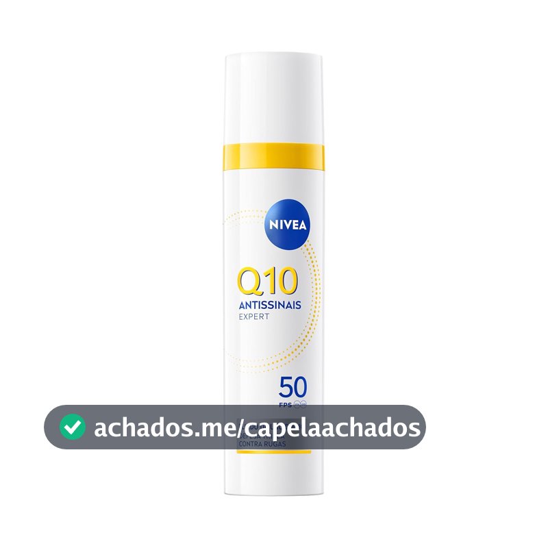 NIVEA Q10 Antissinais Fluido Diário FPS 50 40ml, Reduz e Combate Rugas, Pré-Maquiagem, Toque Seco, Tecnologia Glycostop, Cuidado Facial
