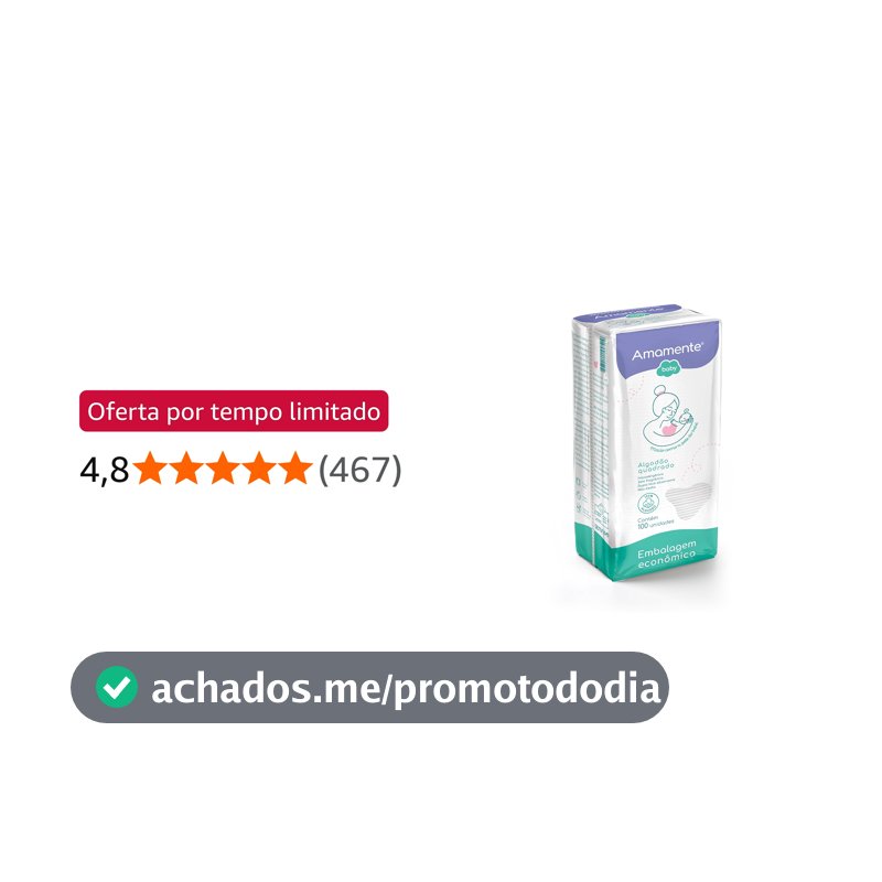 Algodão Quadrado Amamente® Baby 100 UN