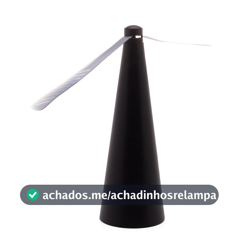 LYOR - Ventilador Repelente de Mesa de Plástico Preto 9cm x 9cm x 26cm