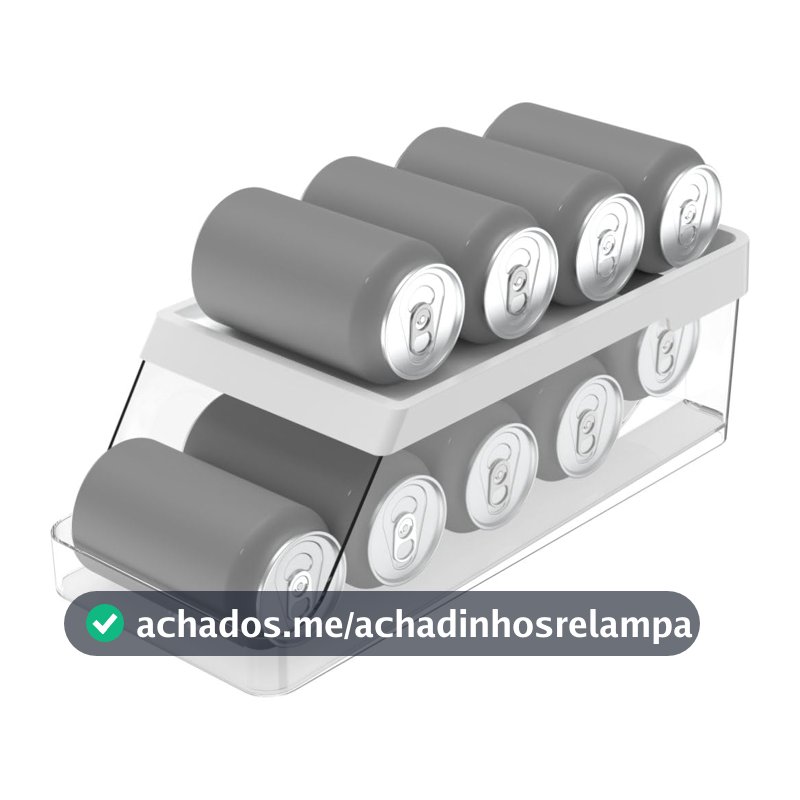 Ou Organizador de Latas Branco Linha Clear Fresh
