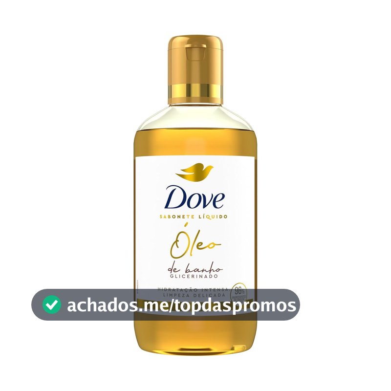 Dove Óleo de Banho Hidratação Intensa e Limpeza Delicada, Glicerinado com 96% Ingredientes de Origem Natural 240 ml