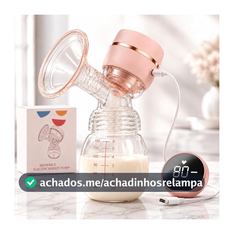Bomba de Tirar Leite Materno Elétrica Extratora de Leite Portátil Mãos Livres Ultra Silenciosa Tela LED Protetor de Mama de Silicone 22mm 2 Modos, 9 Níveis De Sucção Livre de BPA Bombinha de Leite Mamadeira Amamentação