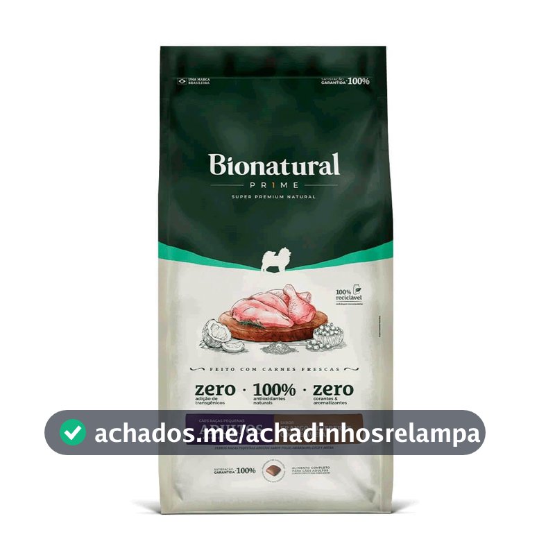 Bionatural Prime - Frango Cães De Raças Peq. Adultos 10,1kg