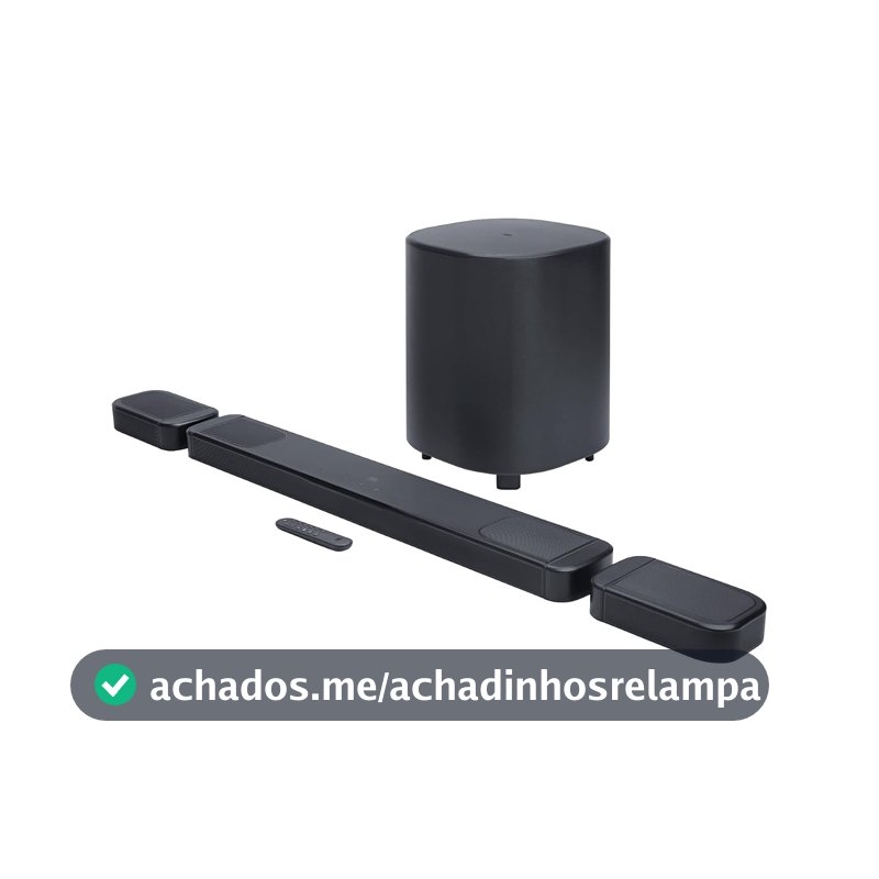 JBL, Barra de Som, BAR 1000 MK2, Soundbar, 7.1.4 Canais, Dolby Atmos - Preta