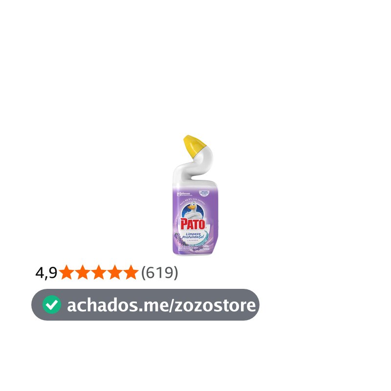 Pato Limpador Sanitário Gel Desinfetante, Lavanda, Limpeza Profunda, 500ml