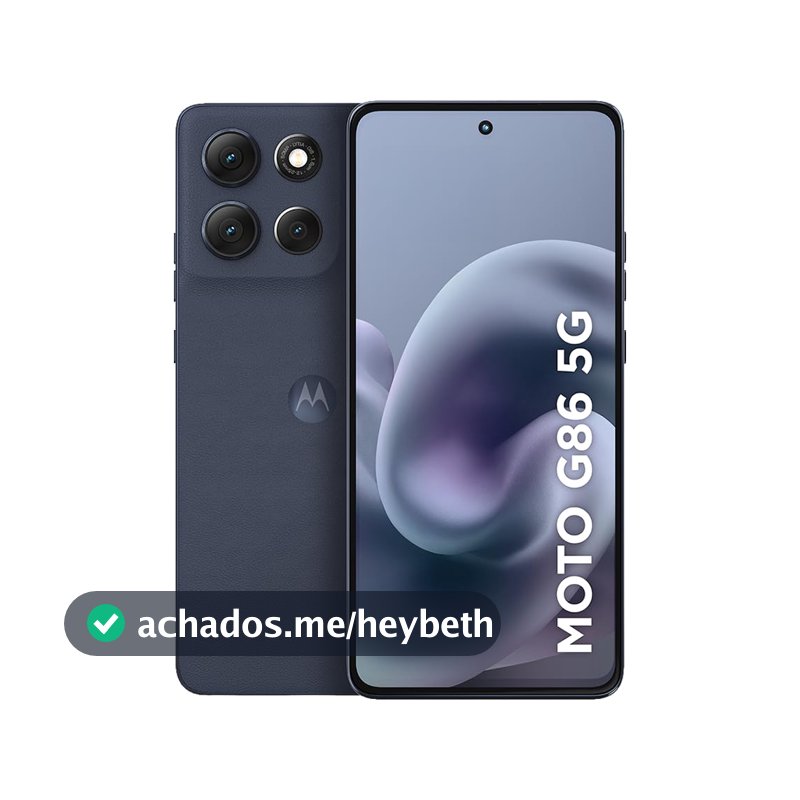 Smartphone Motorola Moto g86 5G - 256GB 8GB RAM+16GB Ram Boost Tela 1.5K pOLED, 50MP Sony camera OIS Moto AI, videos em 4K, IP68 + IP69 - Grafite