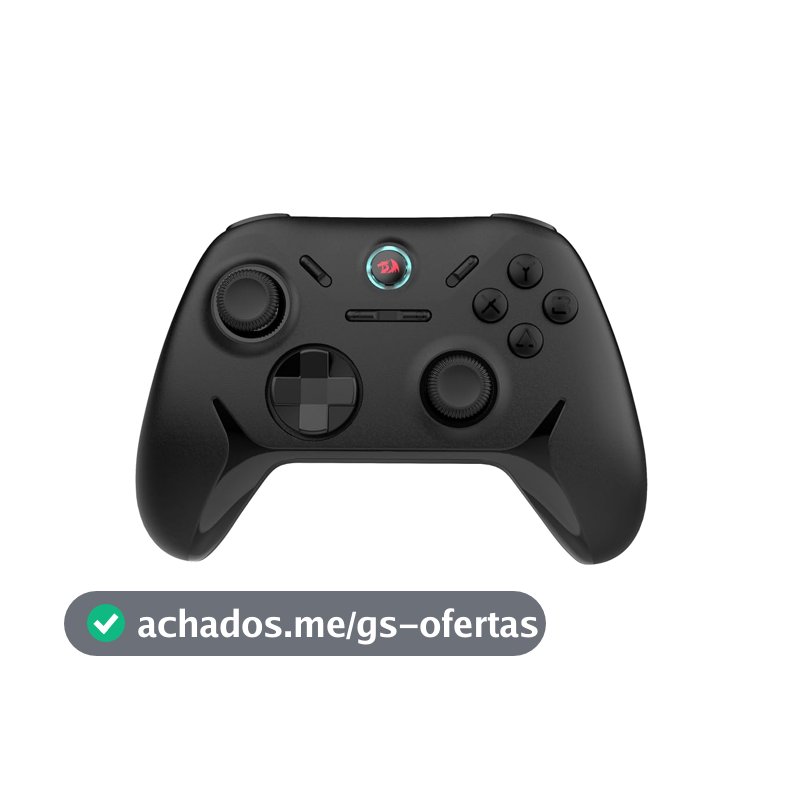 Redragon Controle Gamer Tophis G821 Gamepad Sem Fio 2.4GHz USB-C Analógicos e Gatilhos Hall Effect Compatível c/ PC e Xbox Preto
