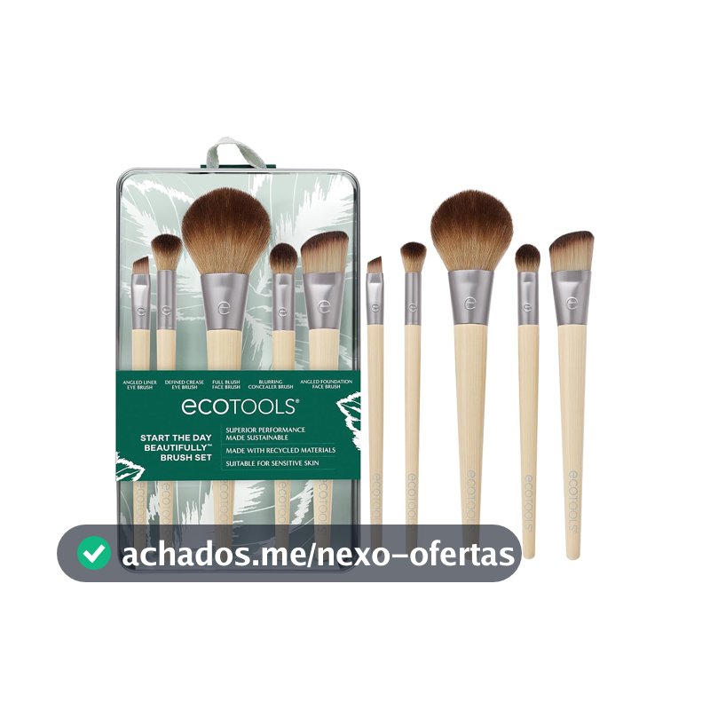Ecotools Kit Pincel Start The Day Beautiful, Marrom