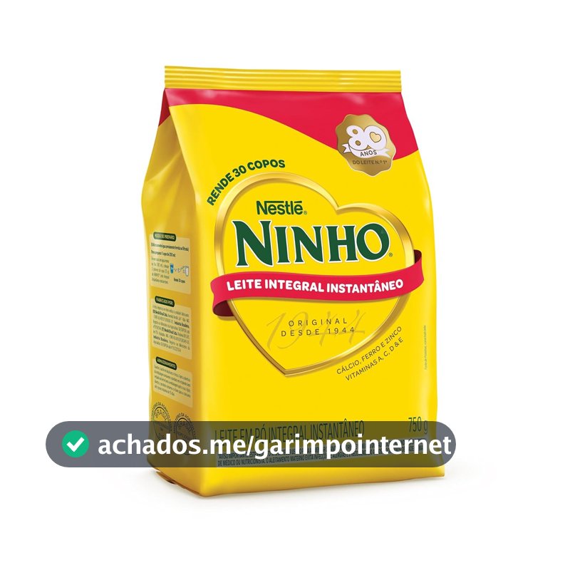 Leite em Pó Ninho Integral Instantâneo Sachê 750g