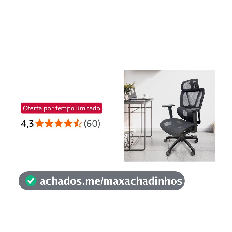 Cadeira de Escritório Ergonômica Python Fly em Malha - Testada conforme NR-17, Lombar Integrada Fixa, Assento Arejado, Braços 3D, Suporta até 150kg(preto)
