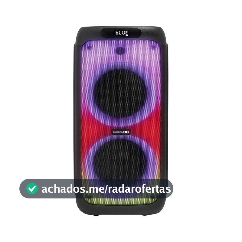 Caixa de Som Portátil Partybox 2000, Modelo DW2000, Conexão Bluetooth Versão 5.0, Cor Preta, Daewoo.