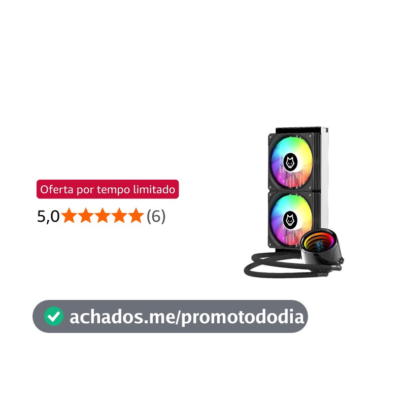 Water Cooler Husky Glacier, Iluminação ARGB, 240mm, AMD e Intel, Preto - HWT600PT