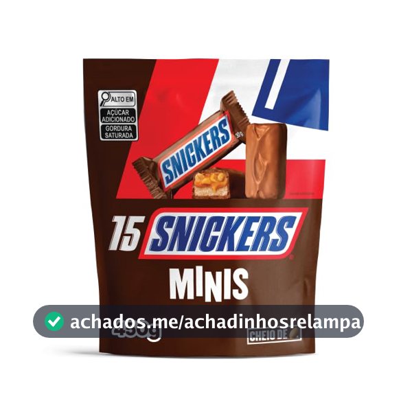 Chocolate Snickers Original Minis 15Un
