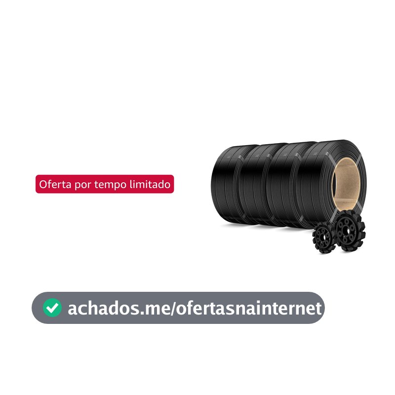 Creatorally Filamento PLA Fosco Alta Velocidade 1,75mm 4kg Preto Refil