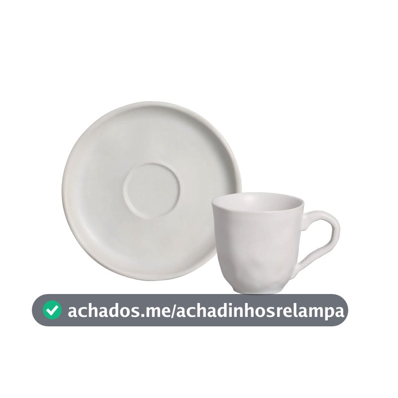 Porto Brasil Conjunto com 6 Xícaras de Café com Pires Bio Stoneware Vit 120ml
