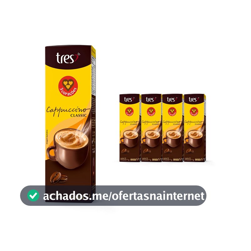 3 Corações Pack Cápsula de Cappuccino Classic TRES - 40 un