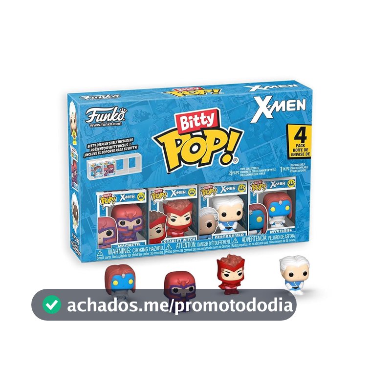 Funko Bitty Pack: X-Men - MagnetoY uma minifigura misteriosa surpresa - 0,9 polegadas (2,2 cm) colecionável - Repetisco empilhável incluído - ideia de presente - enchimento para saco de presentes