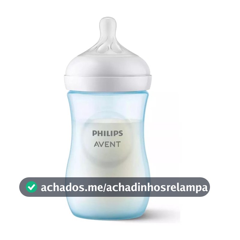 Philips Avent Mamadeira Pétala 3.0 9oz/260ml com bico de fluxo médio (Fluxo 3), Azul, SCY903/21