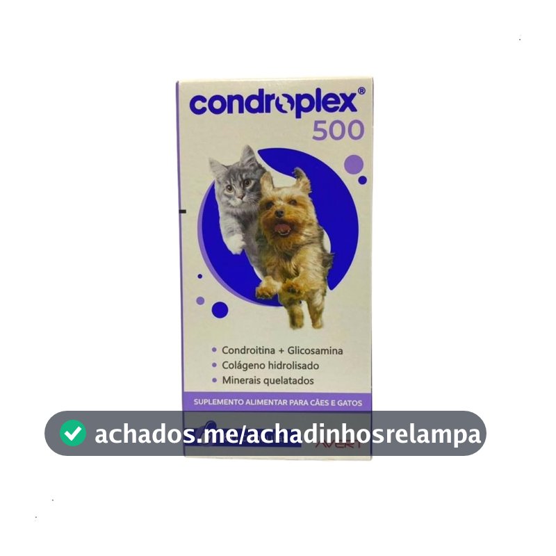 CONDROPLEX 500 - SUPLEMENTO PARA CÃES E GATOS - AVERT - 60 CÁPSULAS - 60 CÁPSULAS