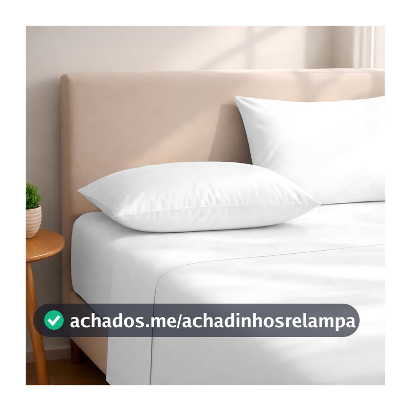 Jogo de Lençol Casal 3 Peças 100% Algodão Fio Penteado Percal 200 Fios - Lençol Confortável & Respirável - Lençol de Hotel Luxuoso - Bolso Fundo, Fácil Ajuste, Extra Macio (Casal, Branco)