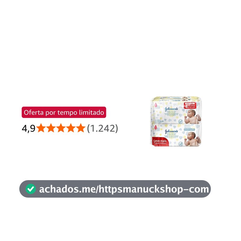 Lenços Umedecidos Johnson's Baby Recém-Nascido, 192 Unidades