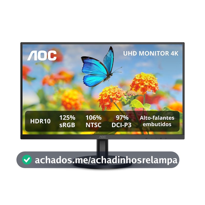 Monitor AOC 27" 4K IPS 106% NTSC 97% DCI-P3 Speakers U27B3A
