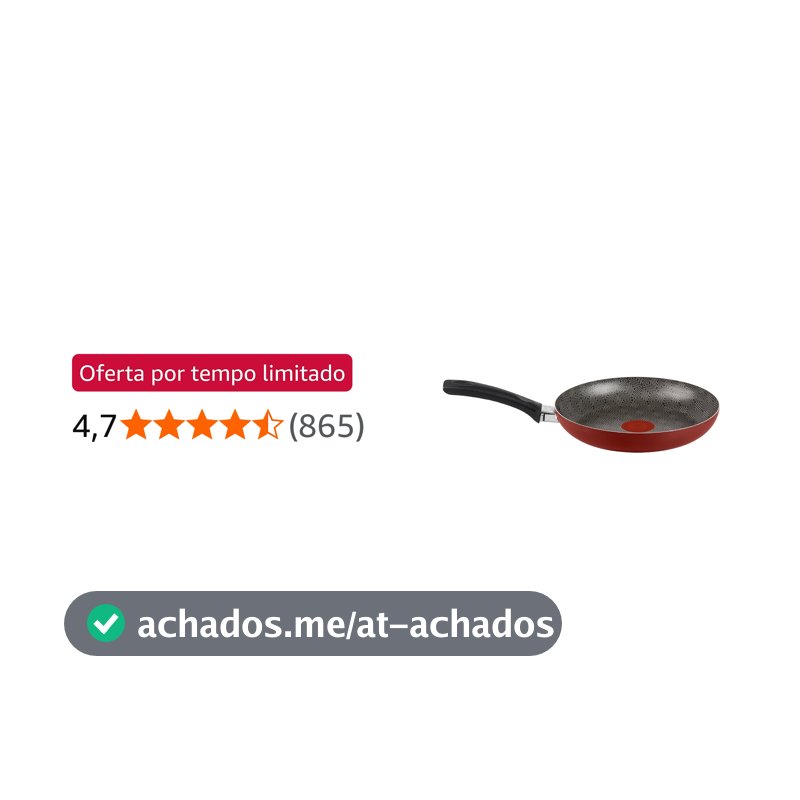 Frigideira Rochedo Facilita Vermelho 24cm com Antiaderente Resist - Limpa Fácil e Dura Mais, reforçado com partículas minerais, Thermo-Sinal e Cabos Reforçados