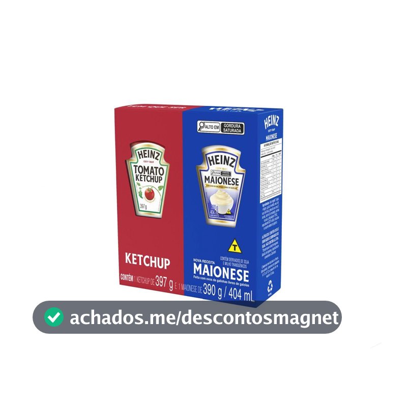 Heinz Pack Ketchup 397G + Maionese 390G