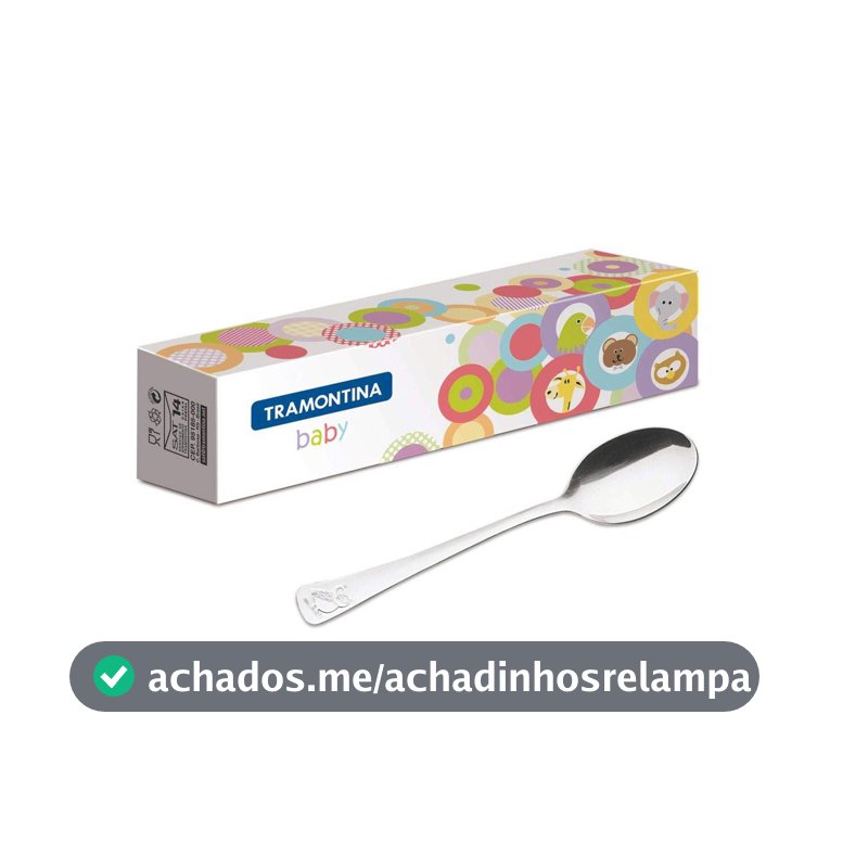 Colher Infantil Tramontina Baby Friends em Aço Inox