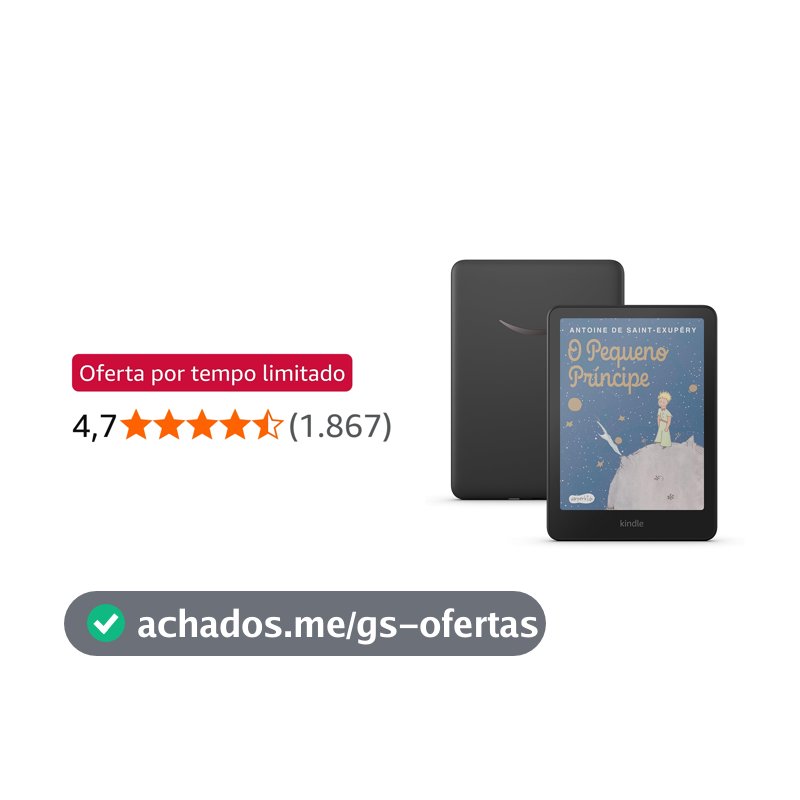 Amazon Kindle Colorsoft 16 GB (modelo 2024) - Com tela colorida e temperatura de luz ajustável - Cor Preta
