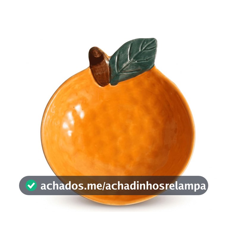 Prato em formato de Fruta de Porcelana 13cm - Laranja