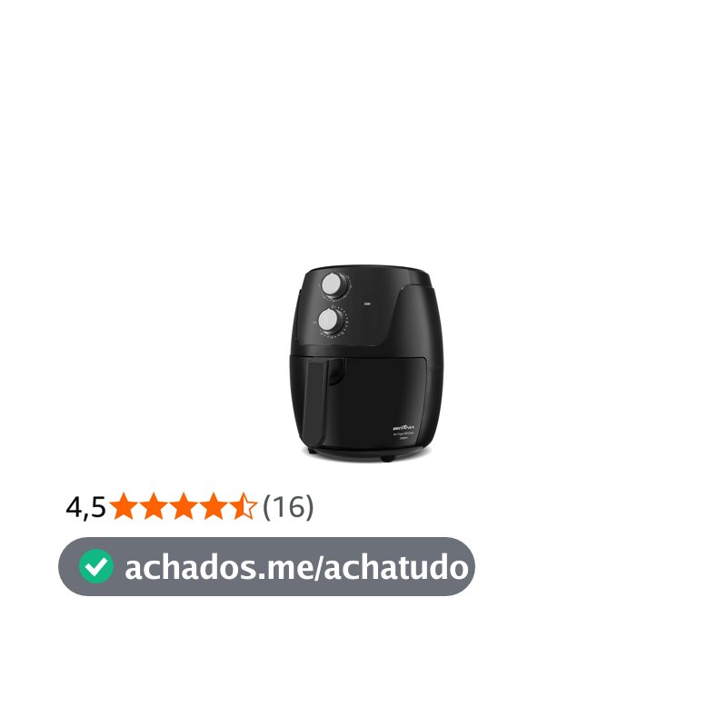 Air Fryer Britânia 4,2L Silverstone 1500W BFR36A 127V
