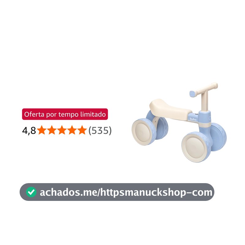 Bicicleta de Equilíbrio Sem Pedal com Som Para Bebês A Partir de 12 Meses Buba