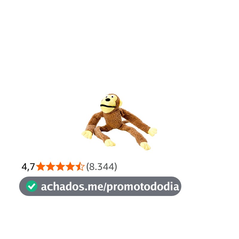 Brinquedo Macaco Chalesco para Cães – Pelúcia Interativa para Brincadeiras e Convivência Familiar
