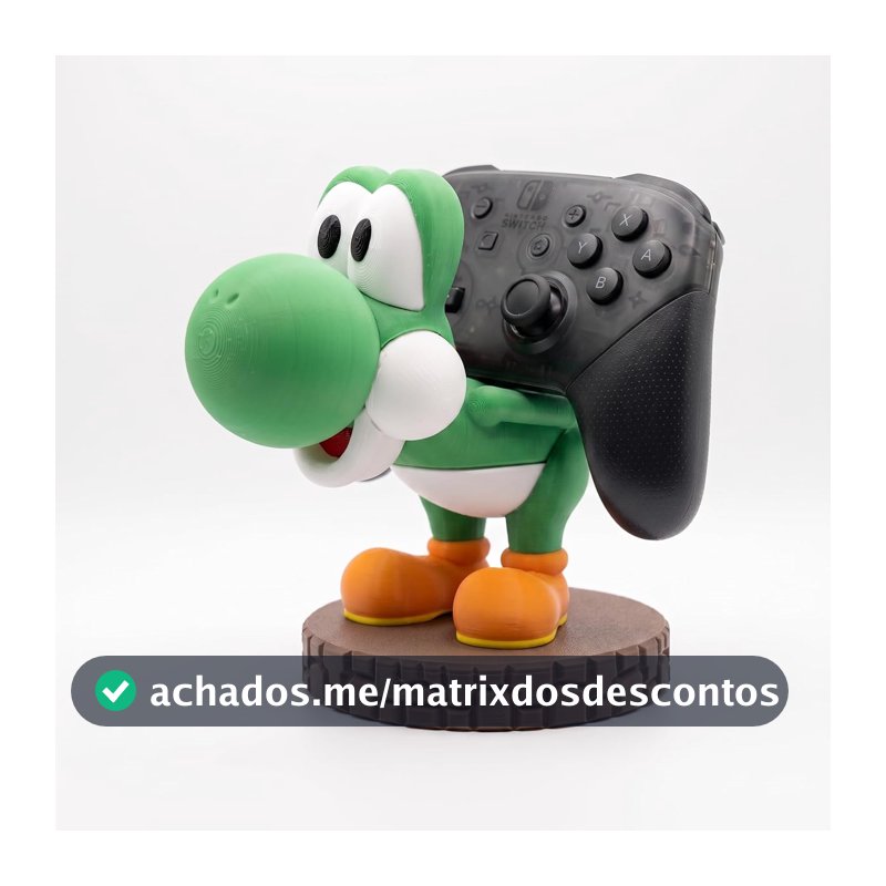 Suporte Universal para Controle de Videogame Yoshi - Temático - Impressão 3D Premium - Organizador de Setup Gamer (Xbox, PS5, Switch)
