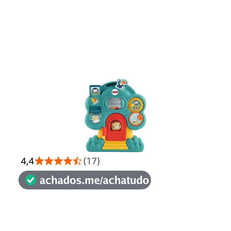 Fisher-Price Animal Friends Discovery Carro de Atividades com Animais Luzes e Sons Brinquedo Interativo Para Bebês a Partir de 6 Meses