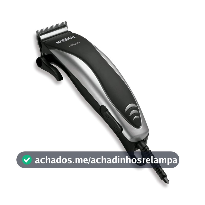MONDIAL Cortador de Cabelos Hair Stylo, Preto/Prata, 110V - CR-02