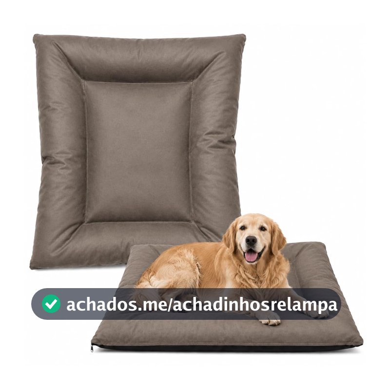 Colchonete Pet Suede Impermeável Lavável Cachorro e Gato BEGE ESCURO MÉDIO