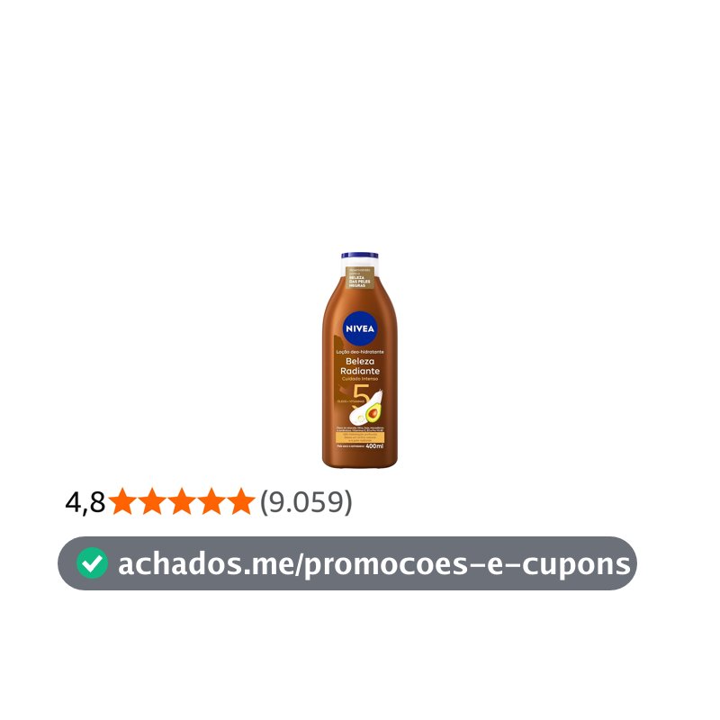 NIVEA Hidratante Desodorante Beleza Radiante Cuidado Intenso 400ml - Desenvolvido especialmente para a beleza da pele negra, ajuda na reparação das áreas ressecadas