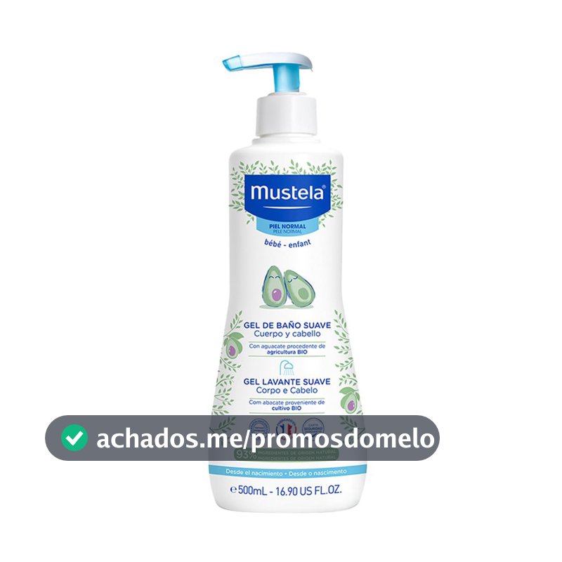 Mustela Gel Lavante Suave 500ml Sabonete Líquido Corpo e Cabelo Infantil