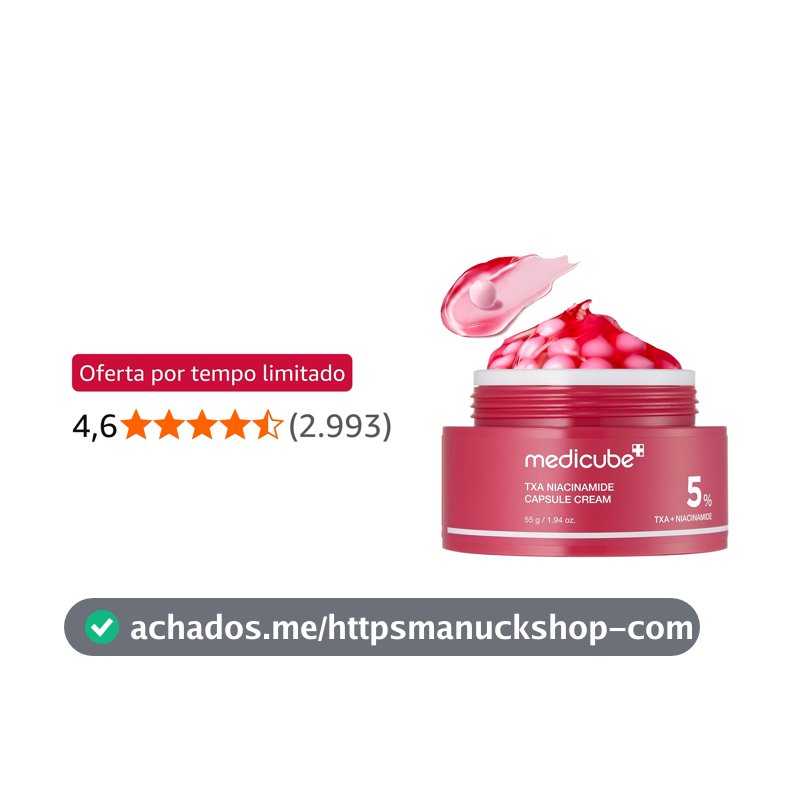 medicube TXA+Creme de cápsula de niacinamida como o próximo passo para cuidados pós-manchas